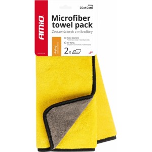 Amio Microfiber drying towel pack 30x40cm 950g AMIO-03755