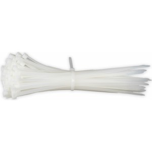 Amio White cable ties 4.8×200mm 100 pcs. AMIO-04310