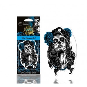 Mtm Industries Car air freshener AROMA DIA DE LOS MUERTOS Blue Diamond Girl