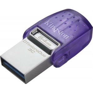 Kingston 64GB microDuo 3C  USB Type-A + USB Type-C Zibatmiņa