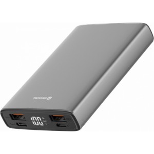 Swissten Aluminium Power Bank Переносная зарядная батарея 2xUSB / USB-C / Micro USB / 20W / 10000 mAh