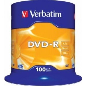 Verbatim Matricas DVD-R AZO 4.7GB 16x 100 Pack Spindle