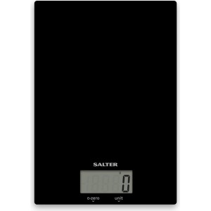 Salter 1170 BKDRCEU16 Ultra Slim Glass Digital Kitchen Scale - Black