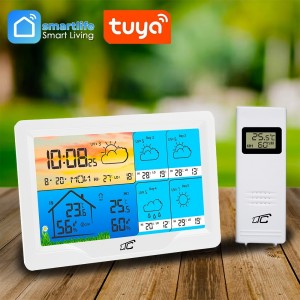 SMART weather station with color display White TUYA LTC