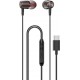 Dudao X1PROT In-Ear Wired USB-C Headphones 1.2m - Black