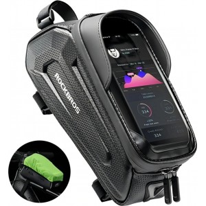 Rockbros B68 bicycle bag for armored frame with phone pocket and cover 1.7l - black