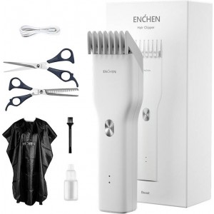 Enchen Hair clipper (3-21mm) + accessories ENCHEN BOOST-W Set (white)