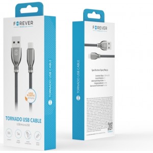 Forever Tornado cable USB - microUSB 1,0 m 3A black