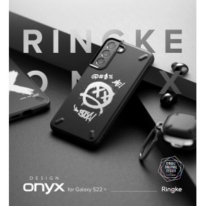 Ringke Onyx Design Durable TPU Cover for Samsung Galaxy S22 + (S22 Plus) black (Graffiti) ()