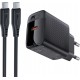 Acefast A82 Network Charger GaN USB-C PD 20W - Black + USB-C / USB-C Cable