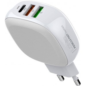 Ldnio Wall charger LDNIO A3510Q, 2x USB + USB-C, PD + QC 3.0, 32W (white)