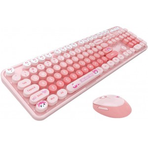 Mofii Sweet New 2.4G Wireless Keyboard + Mouse Set (Pink)