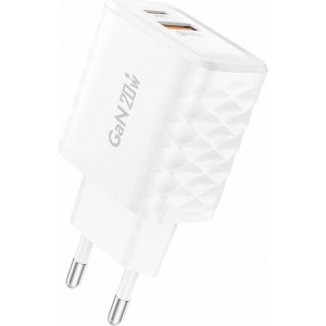 Foneng EU56 1xUSB-A, 1xUSB-C, 20W Power Charger (White)