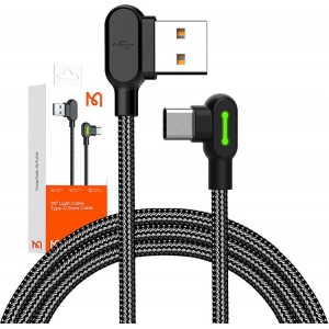 Mcdodo USB to USB-C cable Mcdodo CA-5280 LED, 0.5m (black)