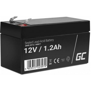 Green Cell Rechargeable battery AGM 12V 1.2Ah Maintenancefree for UPS ALARM