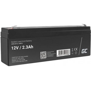 Green Cell Maintenance-free AGM VRLA Green Cell AGM18 12V 2.3Ah Battery (for alarm system, cash register, toy)