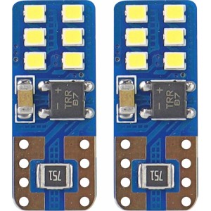 Amio LED CANBUS 12SMD UltraBright 2016 T10e (W5W) White 12V/24V