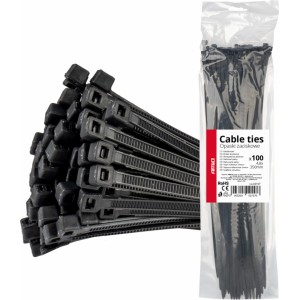 Amio Cable ties black 4,8x350mm - 100 pcs