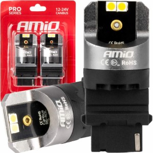 Amio LED CANBUS PRO series 3156 P27W 4x3030 SMD White 12/24V AMIO-03587