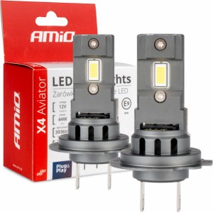 Amio LED Headlights X4-series AVIATOR H7/H18 6500K max 44W AMIO-03764