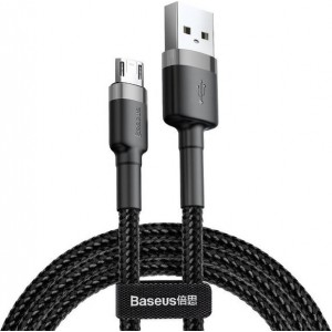 Baseus Cable 3m Baseus Cafule durable nylon micro USB 2A cord Gray