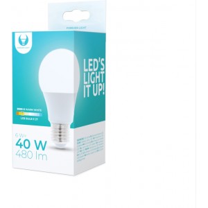 Telforceone LED Bulb E27 A60 6W 230V 3000K 480lm Forever Light