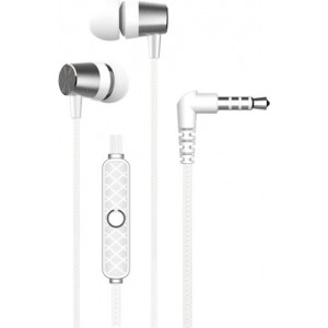 Devia wired earphones Kintone Metal jack 3,5mm white