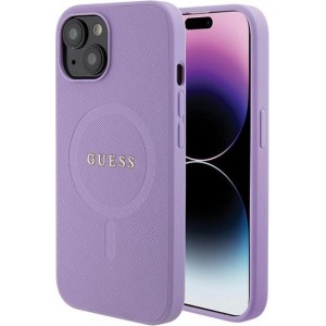 Guess case for iPhone 15 Plus 6,7" GUHMP15MPSAHMCU purple hardcase Saffiano MagSafe