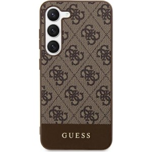 Guess case for Samsung Galaxy S24 Plus S926 GUHCS24MG4GLBR hardcase 4G Stripe Collection brown