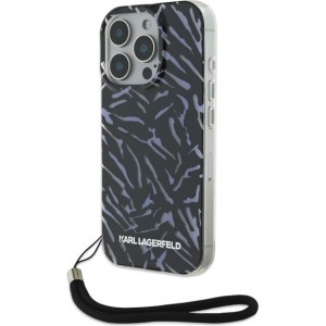 Karl Lagerfeld case for iPhone 16 Pro Max 6,9" KLHCP16XHZBPKCCU Purple Hard Zebra With Cord