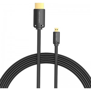 Vention HDMI-D Male to HDMI-A Male Cable Vention AGIBI 3m, 4K 60Hz (Black)