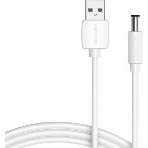 Vention Power Cable USB 2.0 to DC 5.5mm Barrel Jack 5V Vention CEYWD 0,5m (white)