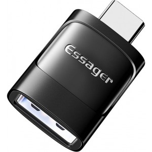 Essager Adapter OTG USB 3.0 female to USB-C male Essager (black)