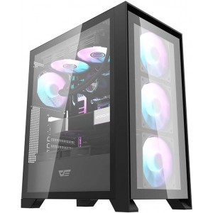 Darkflash DRX70 GLASS computer case (black) + 4 RGB fans