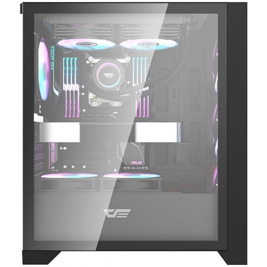 Darkflash DRX70 GLASS computer case (black) + 4 RGB fans