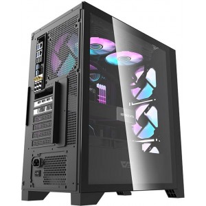 Darkflash DRX70 GLASS computer case (black) + 4 RGB fans