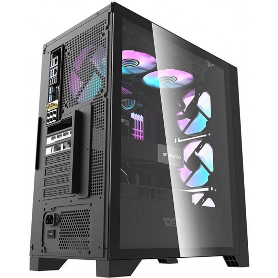 Darkflash DRX70 GLASS computer case (black) + 4 RGB fans