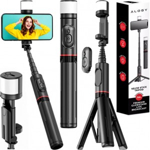 Alogy Selfie stick Bluetooth Alogy Tripod Phone Holder Photo with Remote Control 75.8cm Black