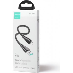 Joyroom Surpass Series A11 USB-A / Lightning 2.4A Cable 0.25 m - Black