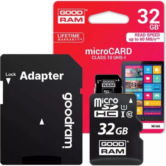 Goodram micro SD SDHC class 10 32GB memory card