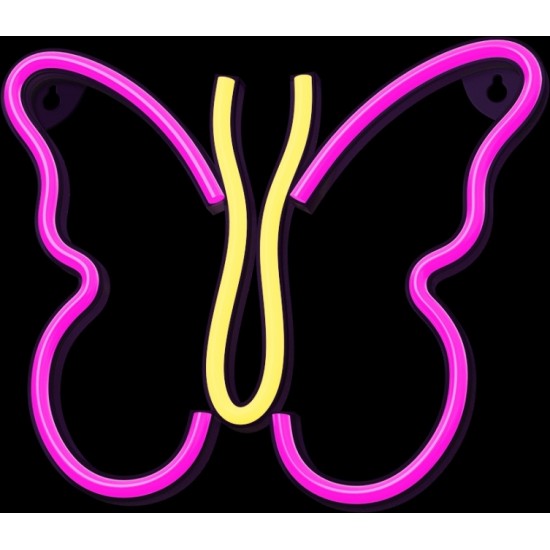 Neon LED Light BUTTERFLY pink NNE03 Neolia