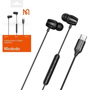 Mcdodo HP-1050 in-ear, wired headphones, USB-C (black)