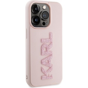 Cg Mobile Sas Karl Lagerfeld case for iPhone 15 Pro Max 6,7" KLHCP15X3DMBKCP pink HC 3D Logo Glitter