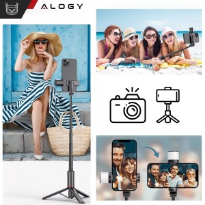 Alogy Selfie stick Bluetooth Alogy Tripod Phone Holder Photo with Remote Control 75.8cm Black