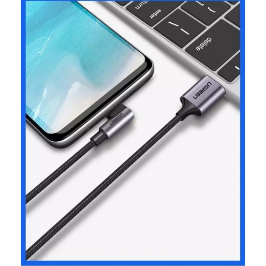 Ugreen Angled cable UGREEN cable USB - USB Type C 1m 3A gray (50941)