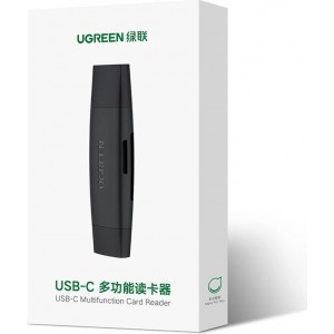 Ugreen adapter SD / micro SD card reader (USB-A / USB-C) black (CM304)