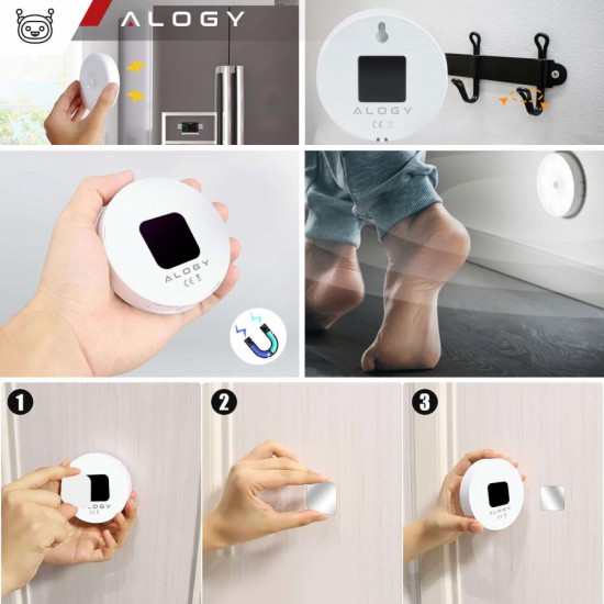 Alogy Lamp LED motion sensor dusk night lamp Alogy Sensor Light Wireless furniture lighting White light 6000k