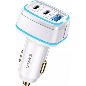 Usams Load. alone. 2xUSB-C 1xUSB C24 105W Fast Charge white/white CC141TC02 (US-CC141)