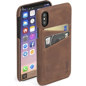 Krusell Sunne 2 Card Cover Apple iPhone X vintage cognac (61104)