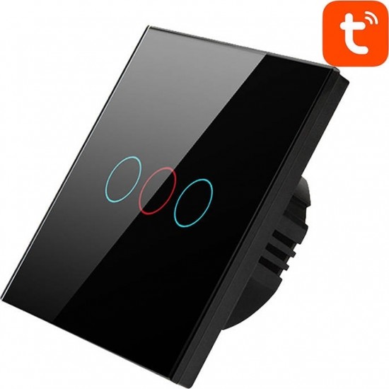 Avatto Smart Light Switch WiFi Avatto TS02-EU-B3 3 Way TUYA (black)